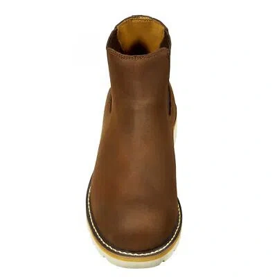 Pre-owned Carhartt Women's 5" Wedge Chelsea Soft Toe Work Boot Brown - Fw5025-w In Dark Bison Oil Tanned