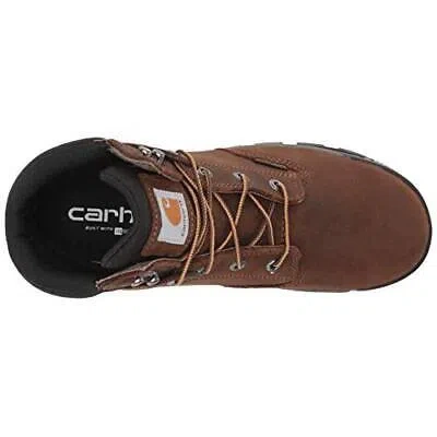 Pre-owned Carhartt Men's 6" Ground Force Composite Toe Waterproof Work Boots Brown - Cme63