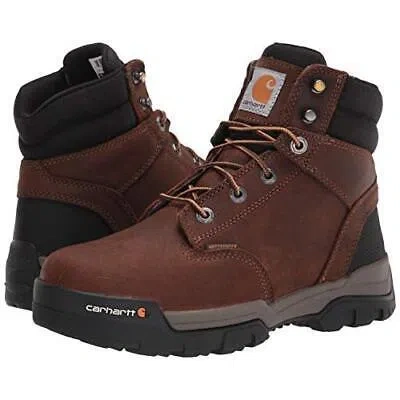 Pre-owned Carhartt Men's 6" Ground Force Composite Toe Waterproof Work Boots Brown - Cme63