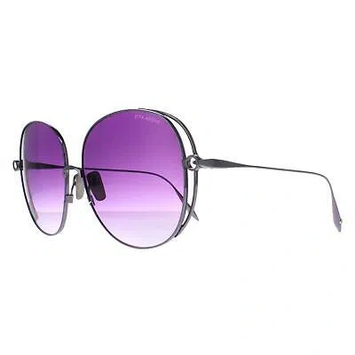 Pre-owned Dita Sunglasses Arohz Dts156-a-02 Lilac Chrome Dark To Light Lavender Gradient In Silver