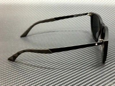Pre-owned Montblanc Mont Blanc Mb0330s 001 Matte Black Grey Men's 56 Mm Sunglasses In Gray