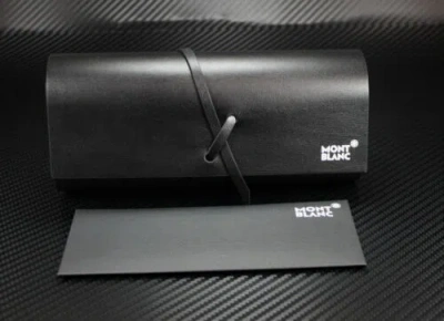 Pre-owned Montblanc Mont Blanc Mb0330s 001 Matte Black Grey Men's 56 Mm Sunglasses In Gray
