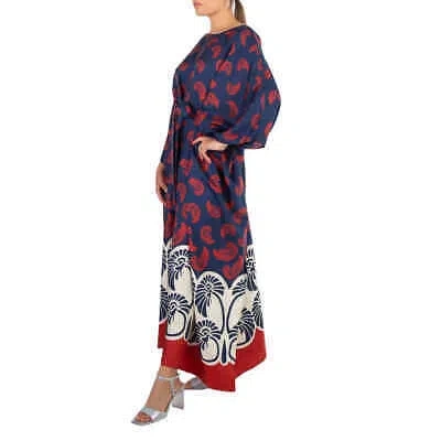 Pre-owned La Doublej La Double J Pigmy Palm Silk Twill Square Kaftan In Check Description