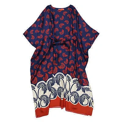Pre-owned La Doublej La Double J Pigmy Palm Silk Twill Square Kaftan In Check Description