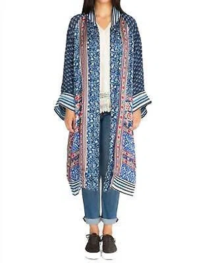 Pre-owned Johnny Was Long Fiori Coat In Multi - Size Xs In Pattern