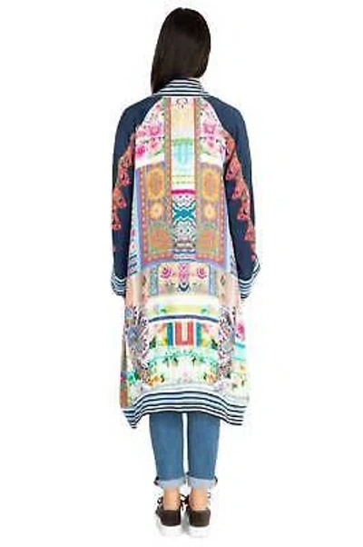 Pre-owned Johnny Was Long Fiori Coat In Multi - Size Xs In Pattern