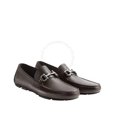 Pre-owned Ferragamo Salvatore  Parigi Brown Driver Leather Shoe Sizes 7ee 7.5ee