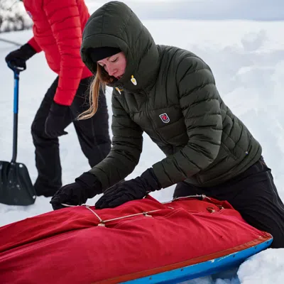 Pre-owned Fjall Raven Fjallraven Expedition Pack Down Hoodie - Women's - Medium / Navy In Blue