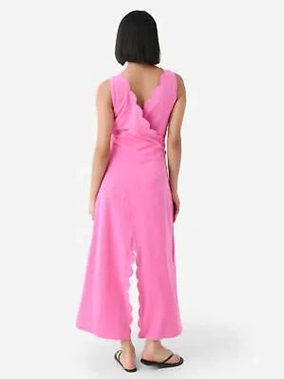 Pre-owned Marysia Scalloped Gehry Wrap Dress In Orchid - Size M In Pink