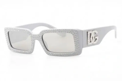 Pre-owned Dolce & Gabbana Women's 53mm Light Grey Sunglasses Dg4447b-34186g-53 In Gray