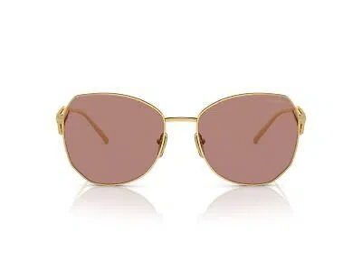 Pre-owned Prada Sunglasses Pr57ys 5ak10d 57mm Gold / Light Brown Lens