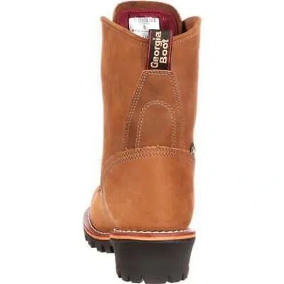 Pre-owned Georgia Boot Men's 10" Steel Toe Gore-tex® Waterproof Insulated Logger Work Boot In Worn Saddle