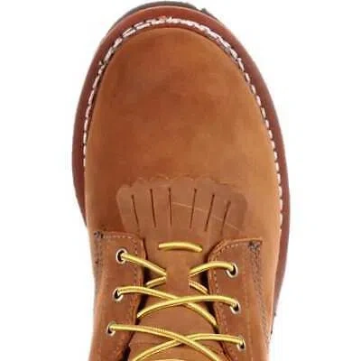 Pre-owned Georgia Boot Men's 10" Steel Toe Gore-tex® Waterproof Insulated Logger Work Boot In Worn Saddle