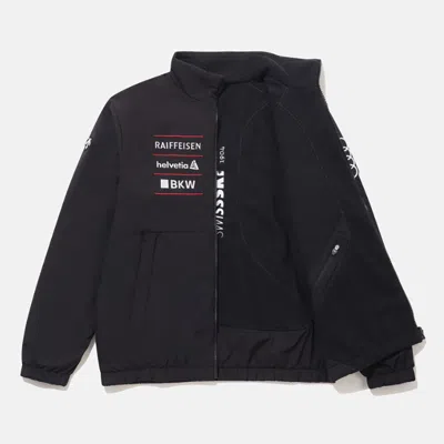 Pre-owned Descente Mens Swiss Ski Team Reversible Fleece Jacket Sp323sjk92 Black M-2xl