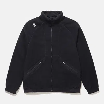 Pre-owned Descente Mens Swiss Ski Team Reversible Fleece Jacket Sp323sjk92 Black M-2xl