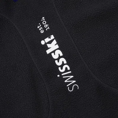 Pre-owned Descente Mens Swiss Ski Team Reversible Fleece Jacket Sp323sjk92 Black M-2xl