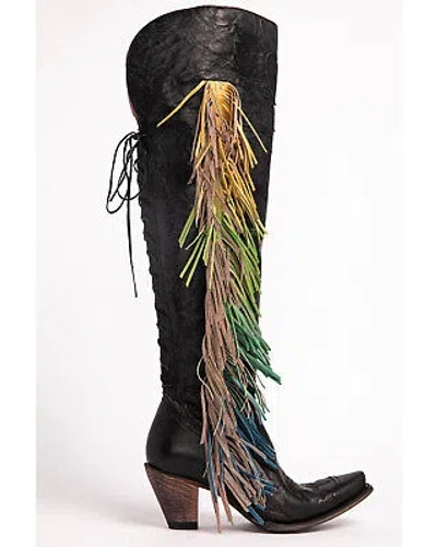Pre-owned Junk Gypsy By Lane Women's Spirit Animal Tall Boot - Snip Toe - Jg0022b In Black