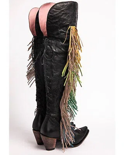 Pre-owned Junk Gypsy By Lane Women's Spirit Animal Tall Boot - Snip Toe - Jg0022b In Black