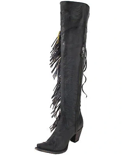 Pre-owned Junk Gypsy By Lane Women's Spirit Animal Tall Boot - Snip Toe - Jg0022b In Black