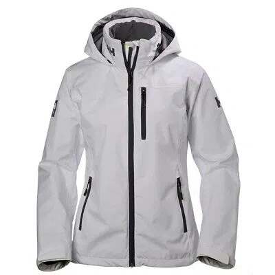 Pre-owned Helly Hansen Jackets Universal Women  W Crew Hooded Jacket 33899853 White