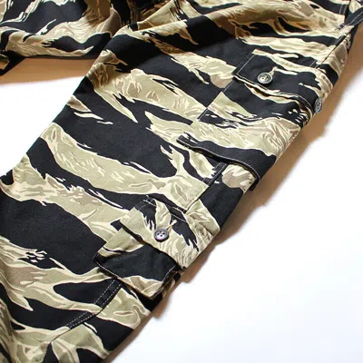 Pre-owned Buzz Rickson's Br41903 Gold Tiger Stripe Trousers Black L From Japan