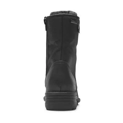 Pre-owned Cobb Hill Women's Brunswick Lace Waterproof Boot Black Nubuck - Ml05264-ubl49