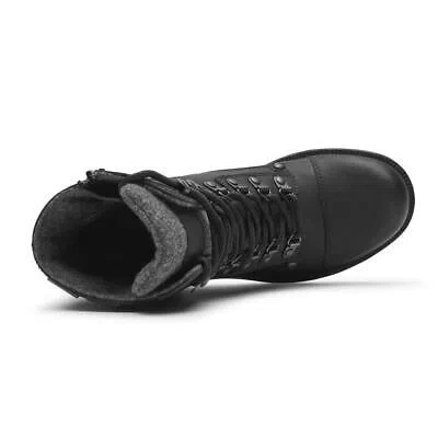 Pre-owned Cobb Hill Women's Brunswick Lace Waterproof Boot Black Nubuck - Ml05264-ubl49