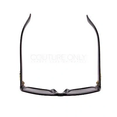 Pre-owned Gucci Women Oversized Square Sunglasses Black & Gold Gg0053sn-001 Gray 54mm Lens