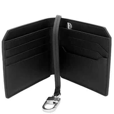 Pre-owned Montblanc Meisterstuck Black Leather Selection Soft Wallet 6cc 129699