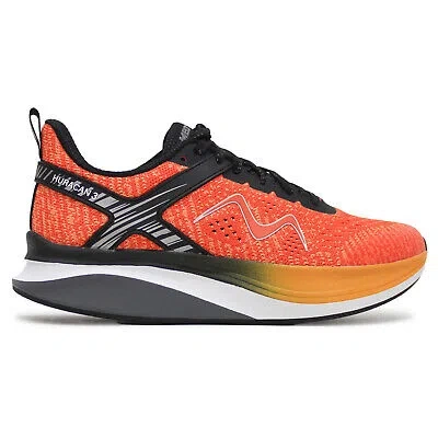 Pre-owned Mbt Mens Trainers Huracan 3 Casual Lace-up Low-top Sneaker Textile Synthetic In Orange Red