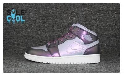 Pre-owned Jordan Nike Air  1 Aj1 Retro Mid Se Metallic Purple Shoes Av5174-400