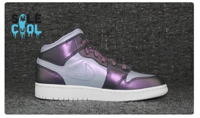 Pre-owned Jordan Nike Air  1 Aj1 Retro Mid Se Metallic Purple Shoes Av5174-400