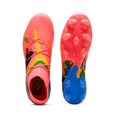 Pre-owned Puma Nmj X Future 7 Ultimate Firm Groundartificial Ground Soccer Cleats Mens Siz In Pink