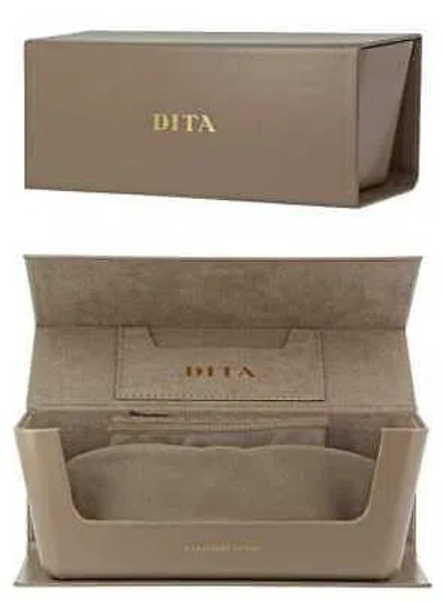 Pre-owned Dita Micro-round (dts406-a-03)-a-03 Clear Sunglasses In Black Rhodium