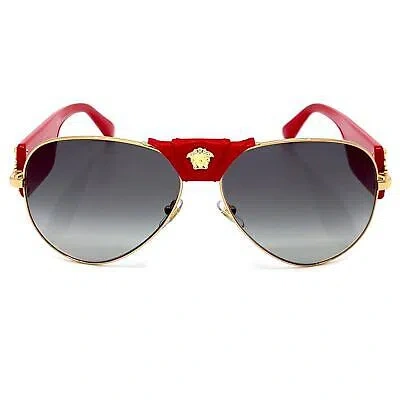 Pre-owned Versace Sunglasses Mod.2150-q 1002/11 Authentic In Red