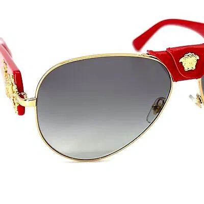 Pre-owned Versace Sunglasses Mod.2150-q 1002/11 Authentic In Red