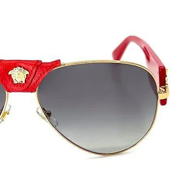 Pre-owned Versace Sunglasses Mod.2150-q 1002/11 Authentic In Red