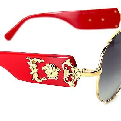 Pre-owned Versace Sunglasses Mod.2150-q 1002/11 Authentic In Red