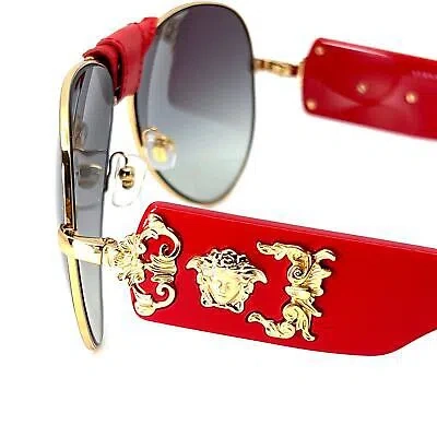 Pre-owned Versace Sunglasses Mod.2150-q 1002/11 Authentic In Red