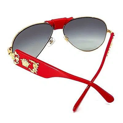 Pre-owned Versace Sunglasses Mod.2150-q 1002/11 Authentic In Red