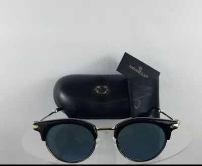 Pre-owned Moncler Brand Authentic  Sunglasses ml 0035 01a Shiny Black Gold 47mm In Silver