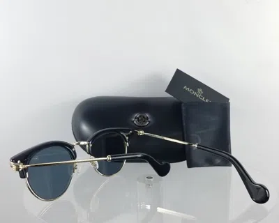Pre-owned Moncler Brand Authentic  Sunglasses ml 0035 01a Shiny Black Gold 47mm In Silver