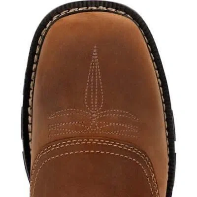 Pre-owned Georgia Boot Men's 11" Carbo-tec Flx Soft Toe Waterproof Pull-on Work Boot Brown