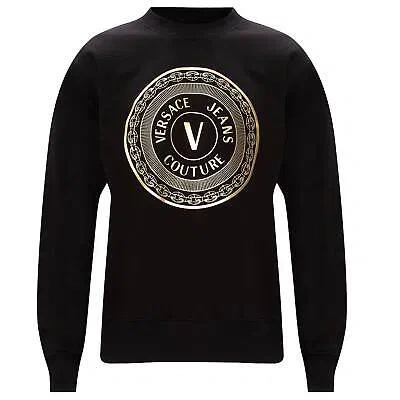 Pre-owned Versace Men's Cotton Sweater In Black - Size Xs