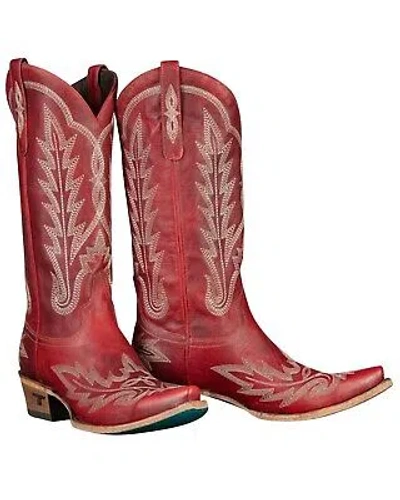 Pre-owned Lane Women's Lexington Western Boot - Snip Toe - Lb0488e 10 M In Red