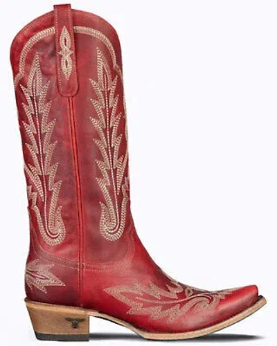 Pre-owned Lane Women's Lexington Western Boot - Snip Toe - Lb0488e 10 M In Red