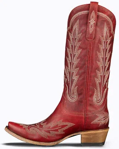 Pre-owned Lane Women's Lexington Western Boot - Snip Toe - Lb0488e 10 M In Red