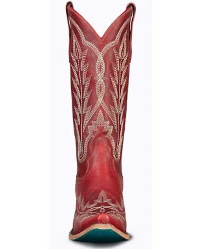 Pre-owned Lane Women's Lexington Western Boot - Snip Toe - Lb0488e 10 M In Red