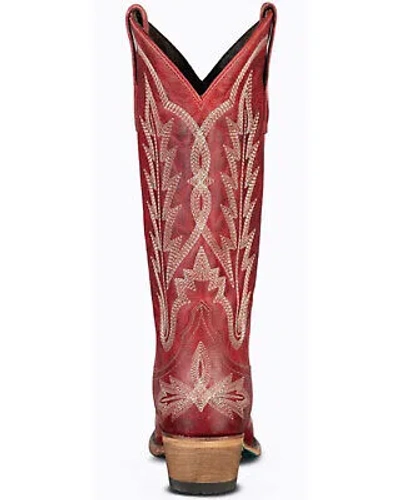 Pre-owned Lane Women's Lexington Western Boot - Snip Toe - Lb0488e 10 M In Red