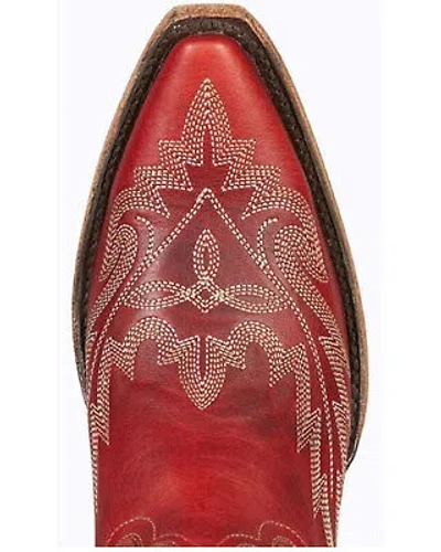 Pre-owned Lane Women's Lexington Western Boot - Snip Toe - Lb0488e 10 M In Red